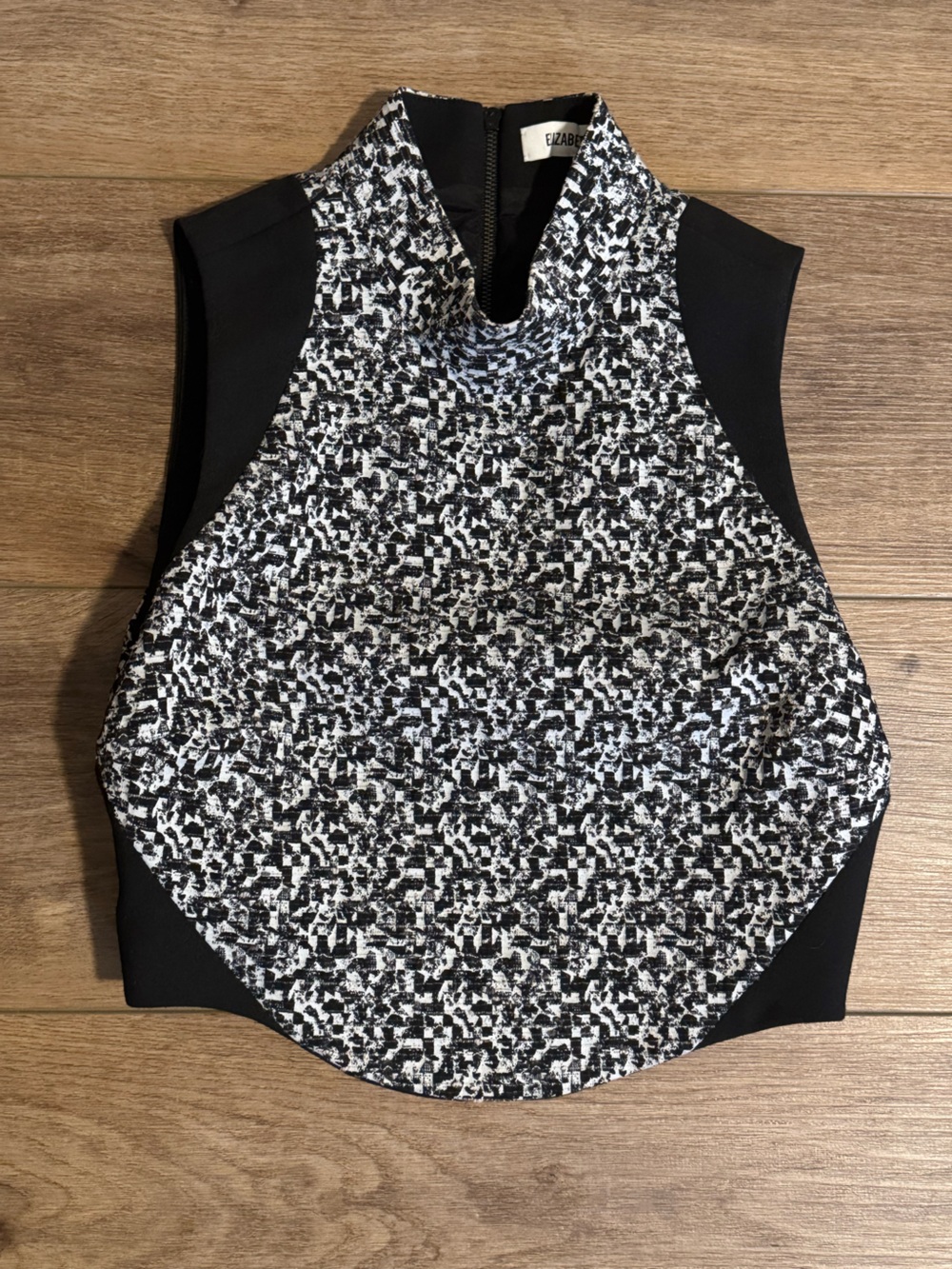 Elizabeth and James Black and White Patterned Bodysuit